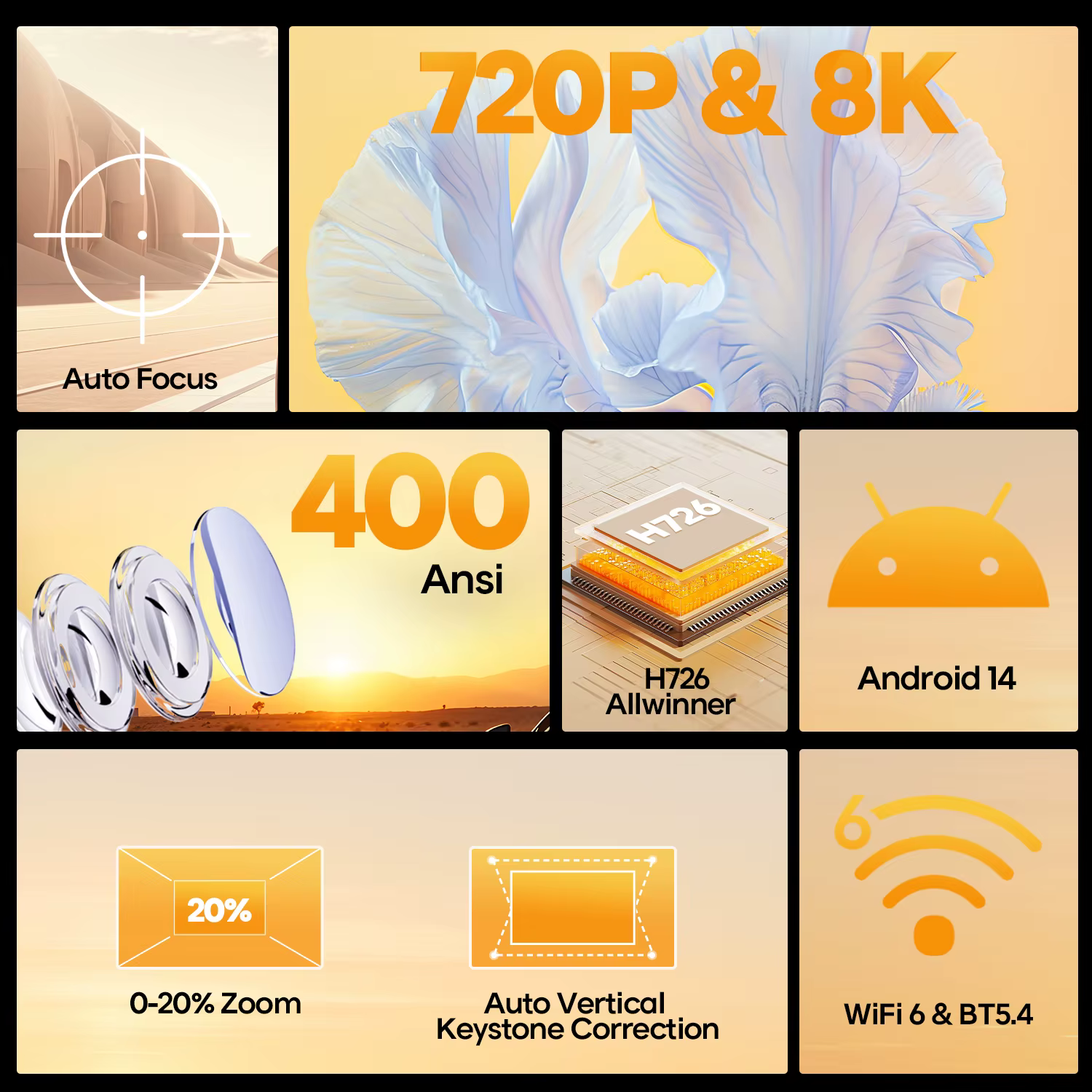 Проектор Magcubic Auto Focus Android 14 4K